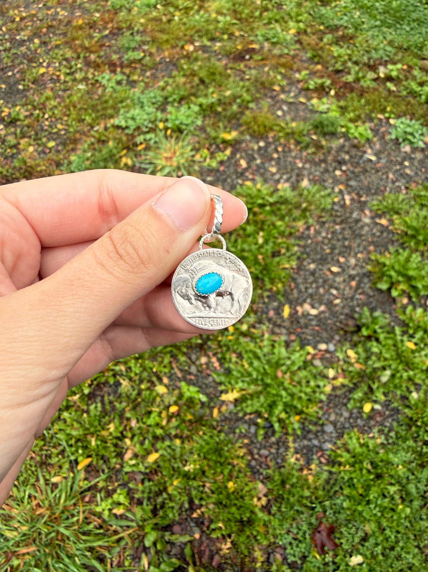 Buffalo coin pendant with Sonoran
