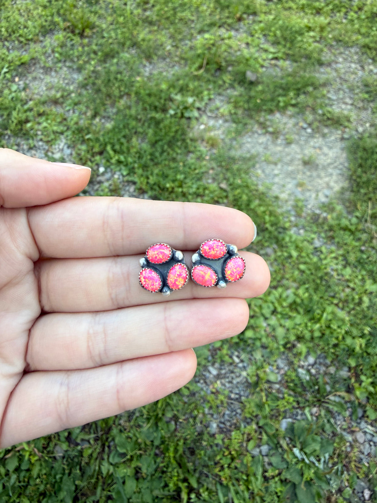 Opal studs