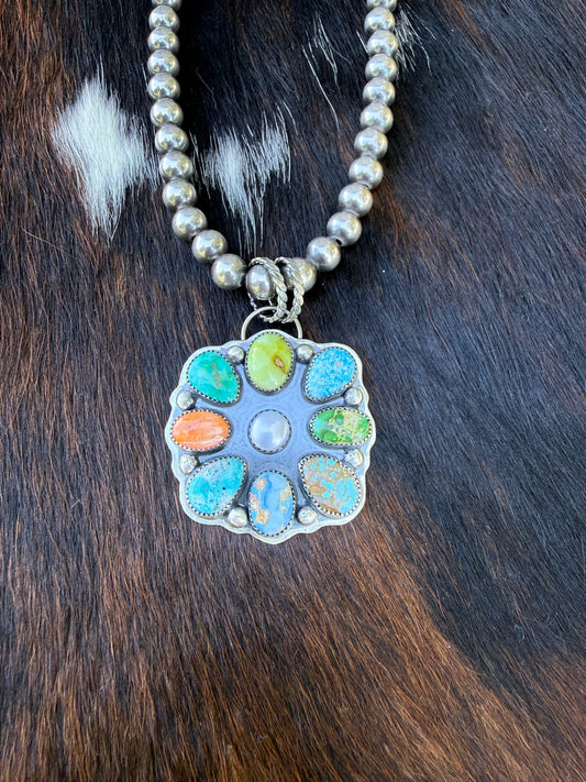 Multi stone Cluster Pendant