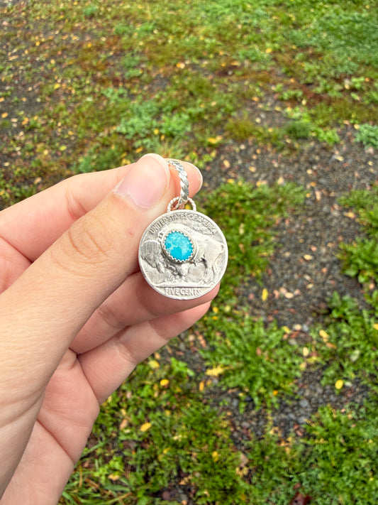 Buffalo coin pendant with Sonoran